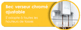 Bec verseur ajustable : S�adapte � toutes les hauteurs de tasses