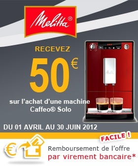 Melitta Caffeo Solo : D�tail du remboursement