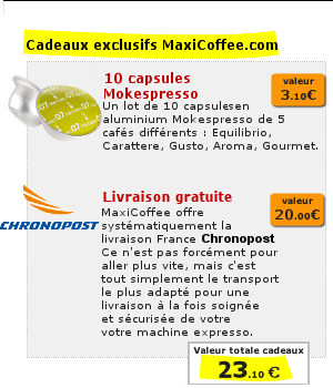 Dosette ESE et capsule Bialetti gratuites pour l'achat de Bialetti Tazzona