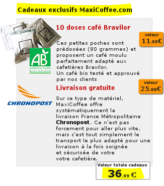 cadeau cafe pour Bravilor Mondo et TH10