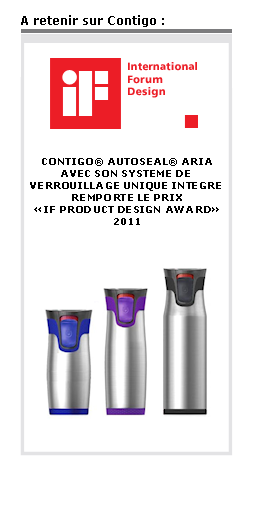 Travel Mug et Tumbler Contigo : Meilleur Design 2007 