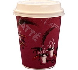 .100 gobelets am�ricains dessin Bistro 25 cl + couvercles