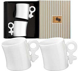 Coffret  mugs  des amoureux 'Boy & Girl' - 2 x 30 cl