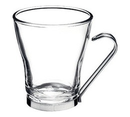 6 verres �  cappuccino Oslo avec anse - 22 cl