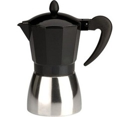 Cafeti�re  italienne look Vintage noire - 6 tasses