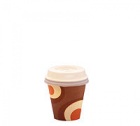 ..100 gobelets am�ricains couleur  marron 12 cl  + couvercles