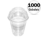 1000 gobelets transparents 36cl + couvercles bomb�s