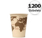 1200 gobelets en carton Monde 18cl