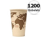 1200 gobelets en carton Monde 35cl