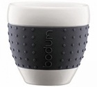 2 tasses  espresso Bodum Pavina gris fonc� 8 cl