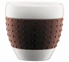 2 tasses  espresso Bodum Pavina marron 8 cl