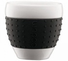 2 tasses  espresso Bodum Pavina noir 8 cl