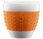 2 tasses  espresso Bodum Pavina orange 8 cl