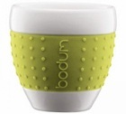 2 tasses  espresso Bodum Pavina vert citron 8 cl