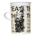 Tasse jaune � th� avec infuseur en porcelaine 25cl - ASA