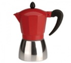 Cafeti�re  italienne look 'Vintage' rouge - 6 tasses