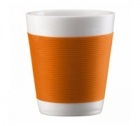 2 tasses � caf� Bodum Canteen Bande  orange