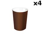 set 4 tasses expresso marron