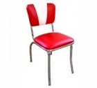Chaise de Diner Vintage Rouge/Blanc