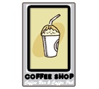 Plaque COFFEE SHOP "Ice Cup & D�me"
