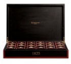 Coffret th� 1825 Damman en bois laqu� - 18 boites m�tal