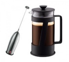 Cafeti�re     � Piston Bodum 1 L Crema 8 tasses et un fouet �lec
