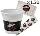 Super Pack Vergnano : 150 gobelets + touillettes +  sucres