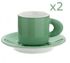 Tasses      et sous tasses perla bugatti verte
