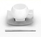 Tramontina -  Tasse � expresso avec sa sous-tasse et touillette