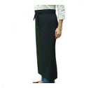 Tablier Barista noir mi-taille 100 % coton