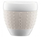 2 tasses � cappuccino Bodum Pavina cr�me 25 cl