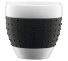 2 tasses � cappuccino Bodum Pavina noir 25 cl
