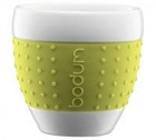2 tasses � cappuccino Bodum Pavina vert 25 cl