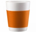2 tasses � caf� Bodum Grande taille Canteen orange (20cl)