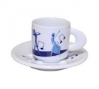 Tasses      et sous tasses perla bugatti musique  x 2