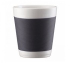 2 tasses � caf� Bodum Canteen Bande gris fonc�