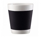 2 tasses � caf� Bodum Canteen Bande noire