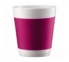 2 tasses � caf� Bodum Canteen Bande rose