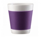 2 tasses � caf� Bodum Canteen Bande violette