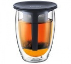set Verre + Infuseur � Th� Tea For One Noir 35cl - Bodum