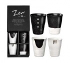 Gobelets zen 15 cl x 4 'Noir & Blanc' en coffret