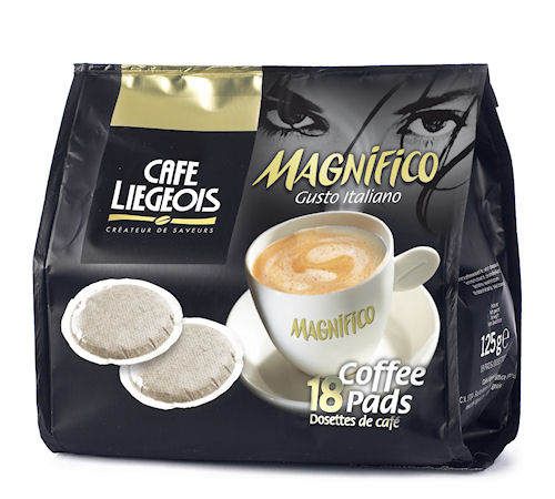 Caf� dosettes souples Magnifico x18 - Caf� Liegeois