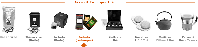 Des recharges de th� Dammann pour votre coffret Dammann : Un conditionnement de th� en sachet tr�s bien adapt� pour vos invit�s