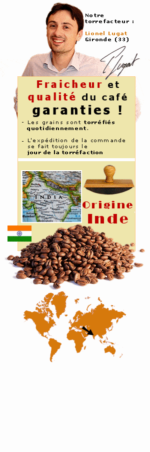 Torrefacteur Lionel Lugat - caf� en grains Inde Cherry