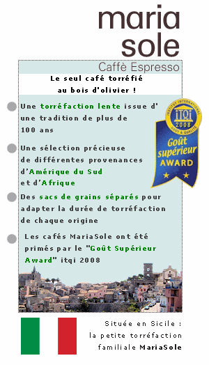 Caf� � espresso Millesoli et Caf� Crema