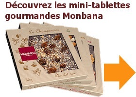 Acheter du chocolat sous toutes ses formes : chocolat en poudre, tablettes, cacao, napolitain Monbana et bein d'autres gourmandises