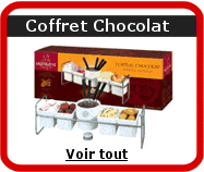 Coffret cadeau chocolat et service � fondue chocolat