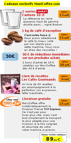 L'offre cadeau unique machine Melitta Caffeo Bistro, Bar et Lounge