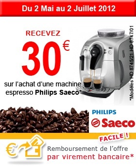 Philips Saeco : D�tail du remboursement