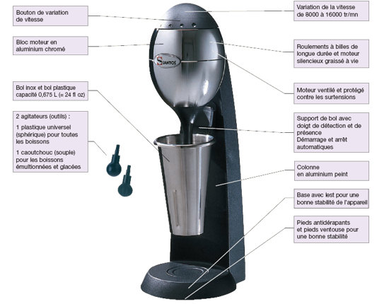 Un shaker con�u pour des professionnels